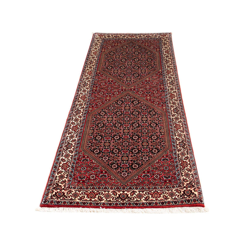Løber Persisk tæppe - Bijar - 211 x 71 cm - mørkerød