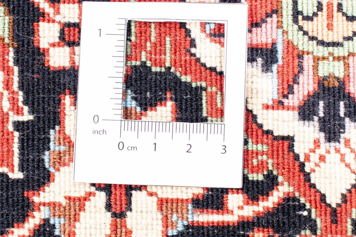 Persisk tæppe - Bijar - 340 x 254 cm - mørkerød