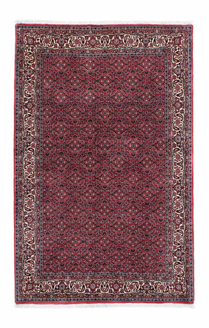 Persisk tæppe - Bijar - 207 x 132 cm - lysrød