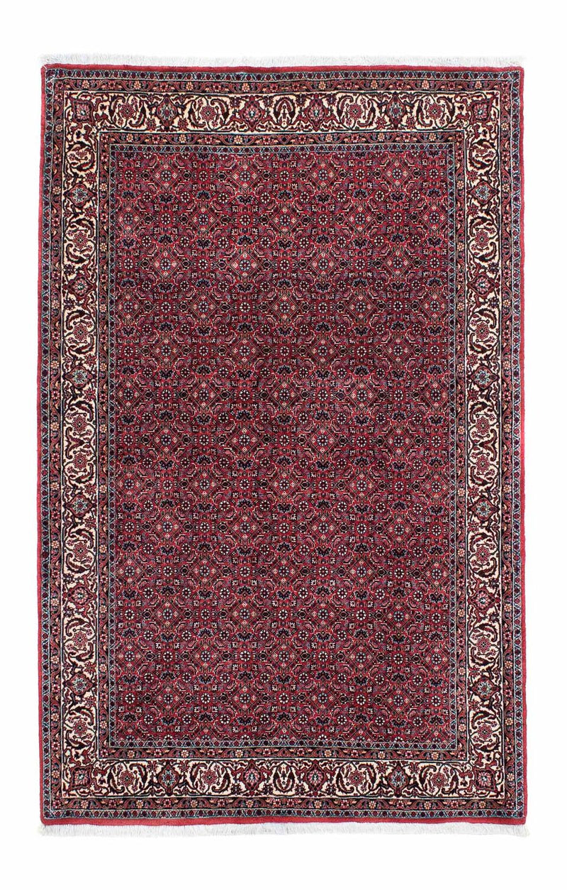 Persisk tæppe - Bijar - 207 x 132 cm - lysrød