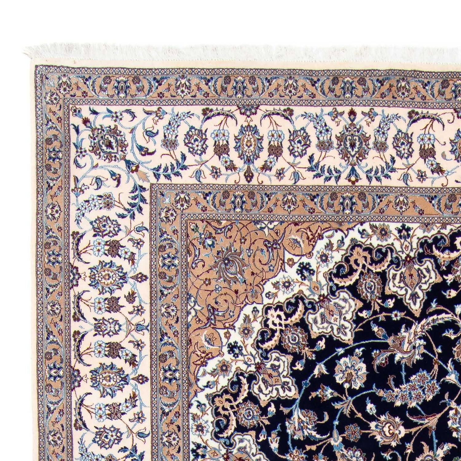Persisk tæppe - Nain - Premium - 346 x 246 cm - beige