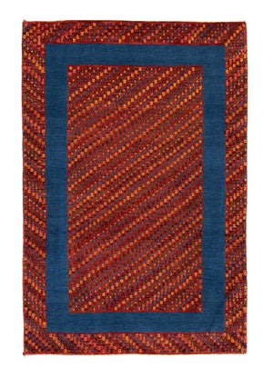 Gabbeh Tæppe - Loribaft Persisk - 157 x 104 cm - rød