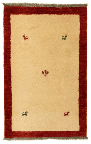 Gabbeh-tæppe - Persisk - 125 x 83 cm - beige
