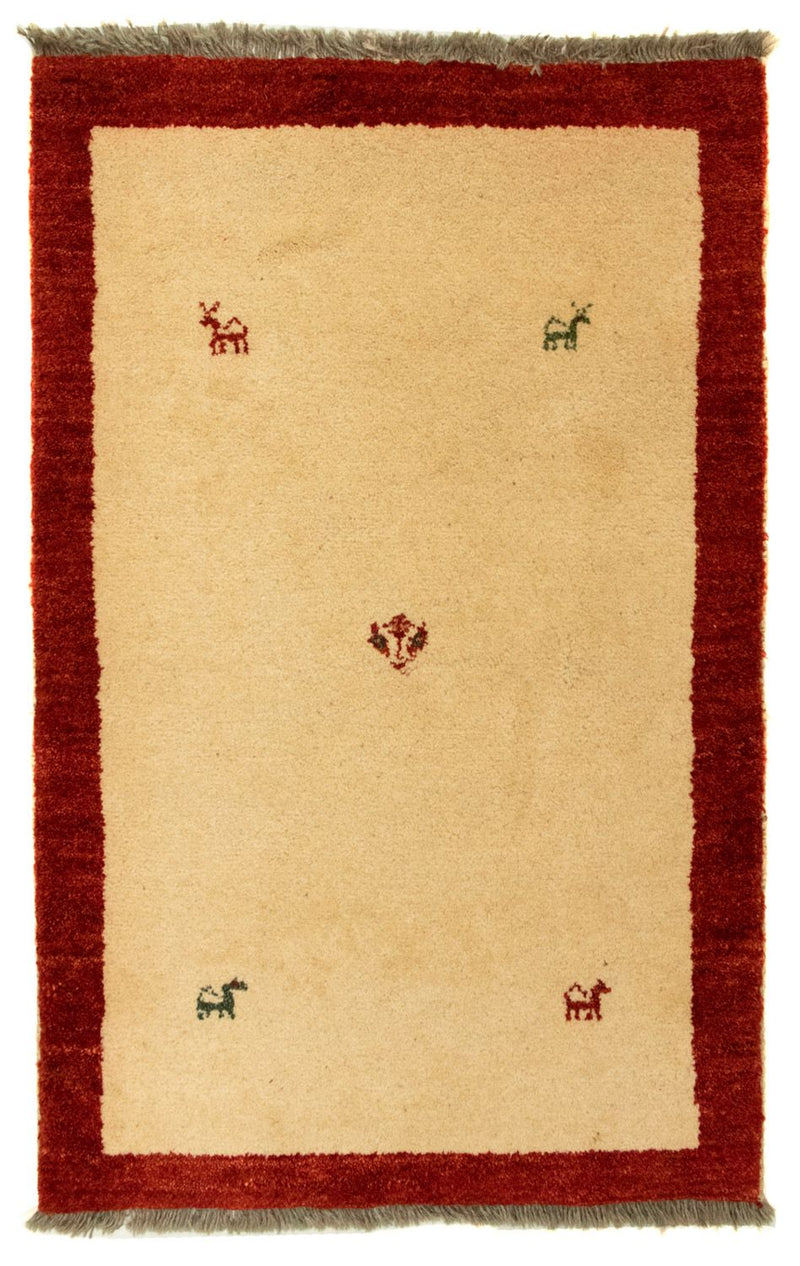 Gabbeh-tæppe - Persisk - 125 x 83 cm - beige