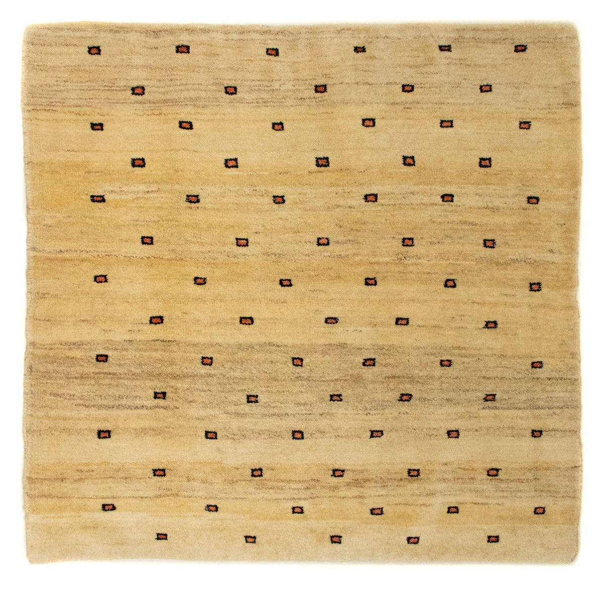 Gabbeh-tæppe - Persisk firkantet  - 102 x 100 cm - beige
