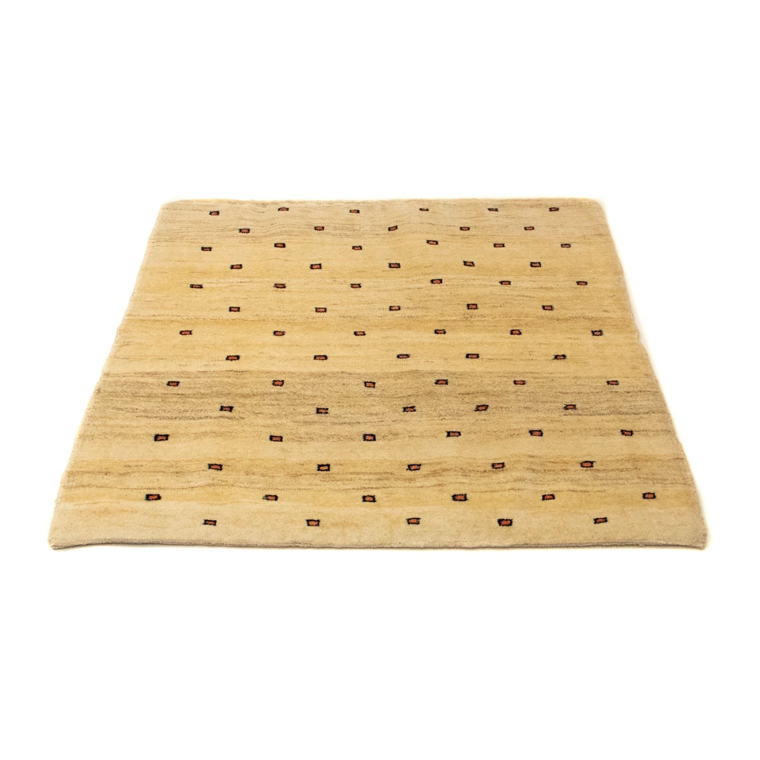 Gabbeh-tæppe - Persisk firkantet  - 102 x 100 cm - beige