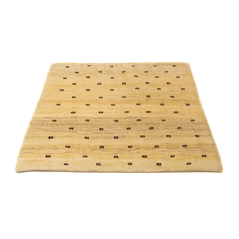Gabbeh-tæppe - Persisk firkantet  - 102 x 100 cm - beige