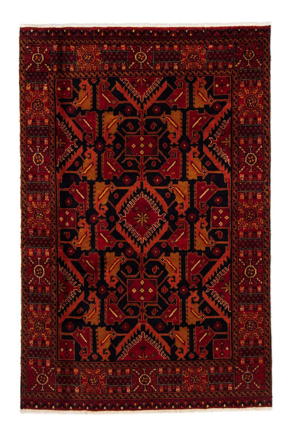 Baluch-tæppe - 203 x 130 cm - rød
