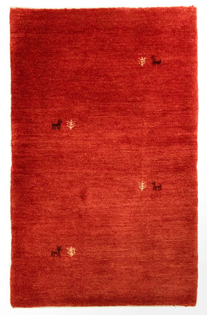 Gabbeh-tæppe - Persisk - 147 x 76 cm - rød