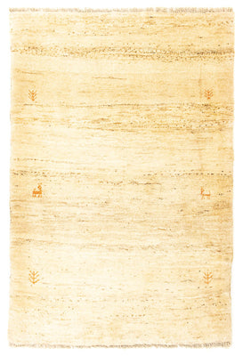 Gabbeh-tæppe - Persisk - 130 x 87 cm - beige