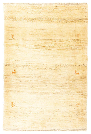 Gabbeh-tæppe - Persisk - 130 x 87 cm - beige