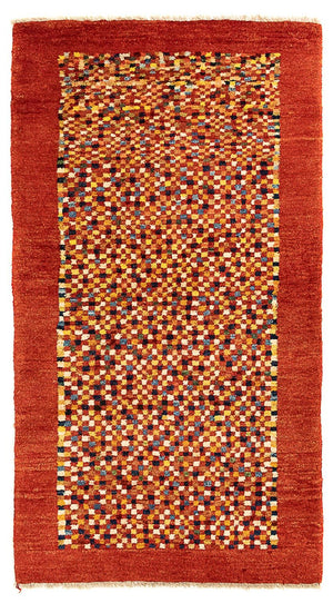 Gabbeh-tæppe - Persisk - 135 x 72 cm - mørkerød