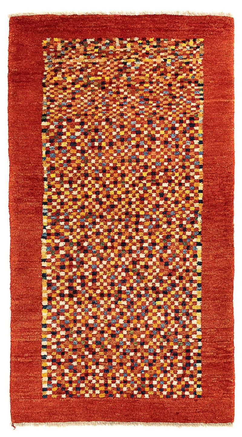 Gabbeh-tæppe - Persisk - 135 x 72 cm - mørkerød