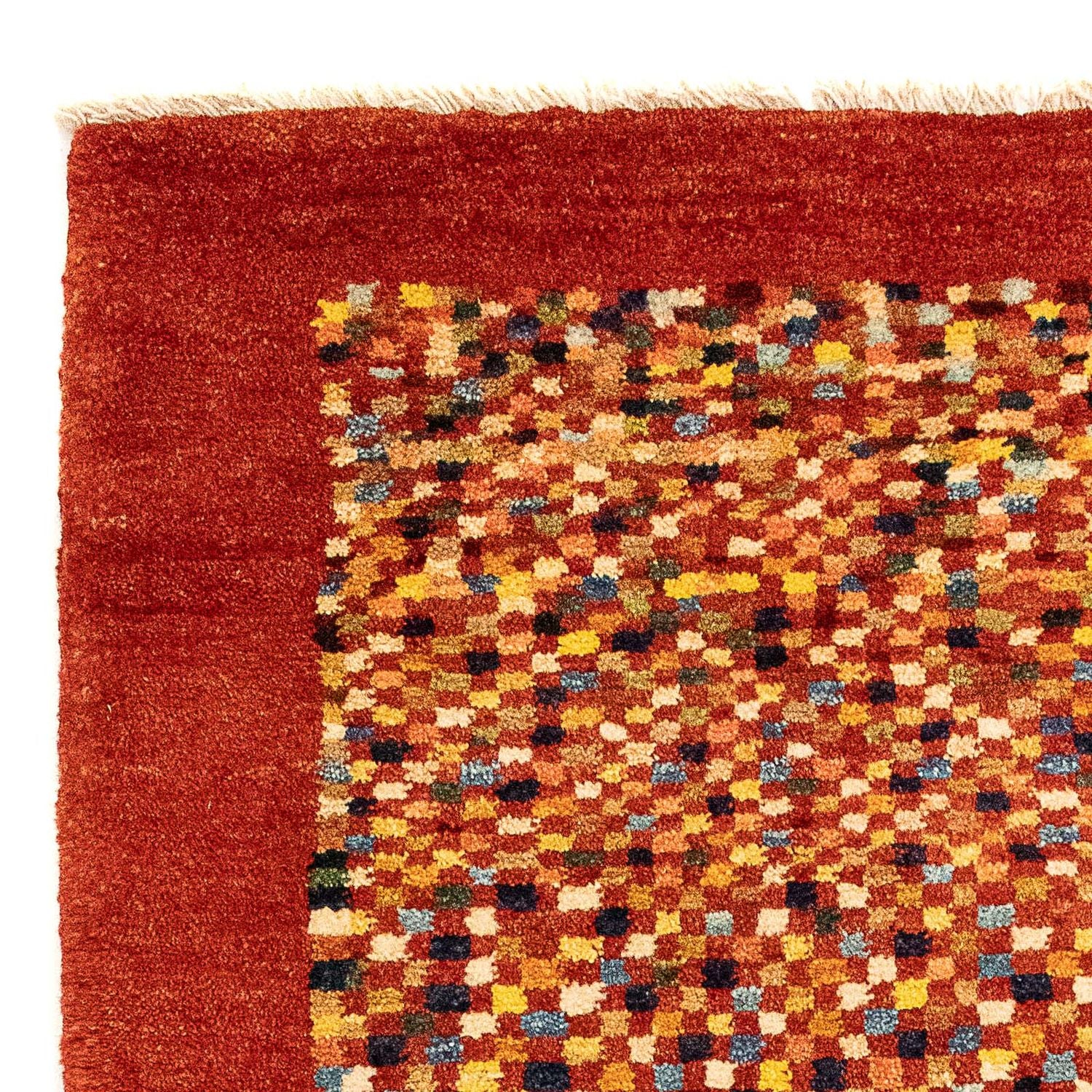 Gabbeh-tæppe - Persisk - 135 x 72 cm - mørkerød
