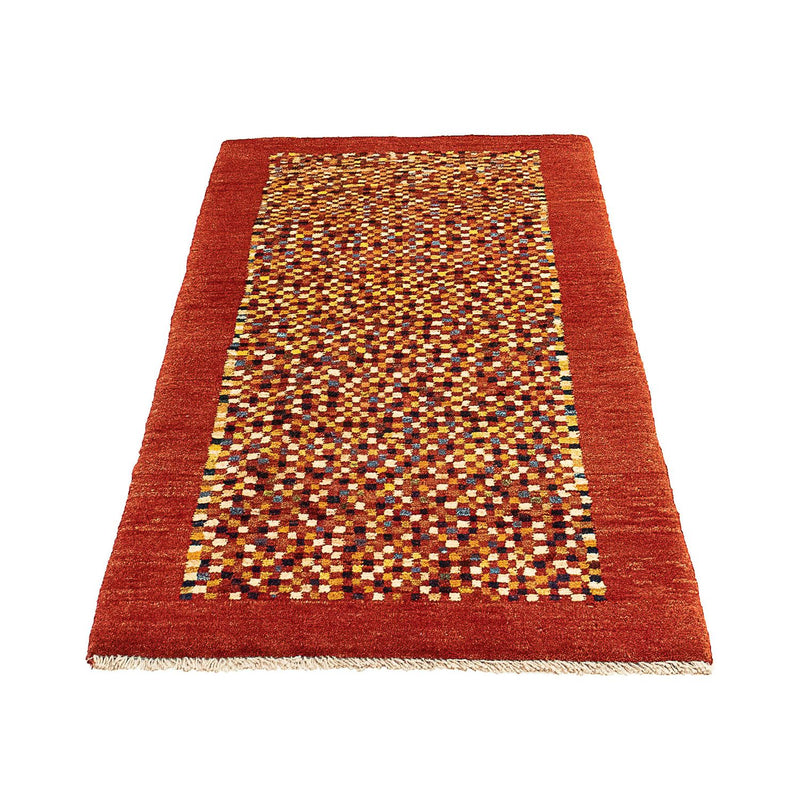 Gabbeh-tæppe - Persisk - 135 x 72 cm - mørkerød