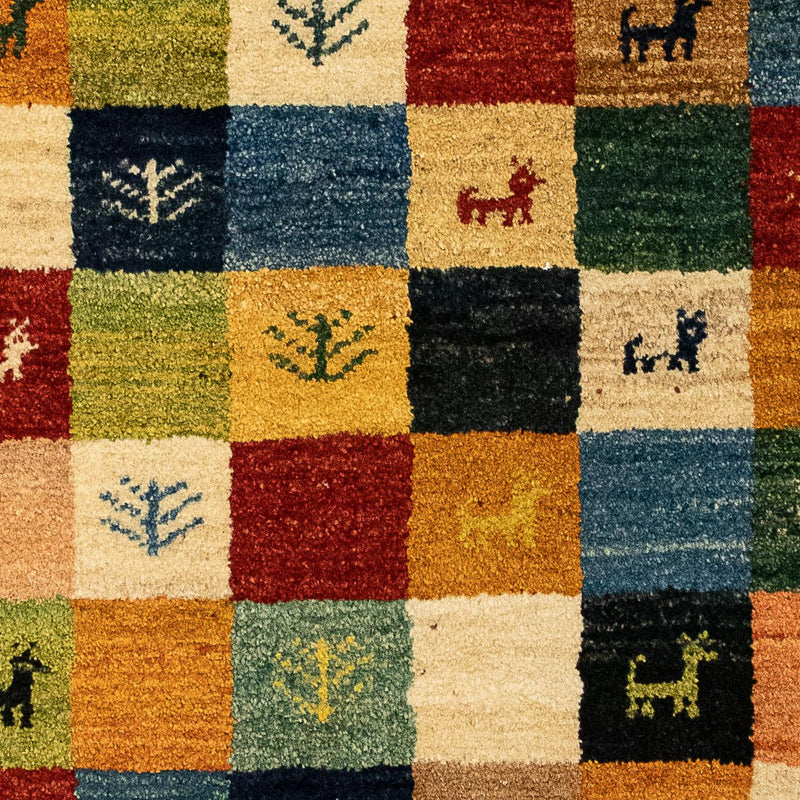 Gabbeh-tæppe - Persisk - 136 x 72 cm - mørkerød