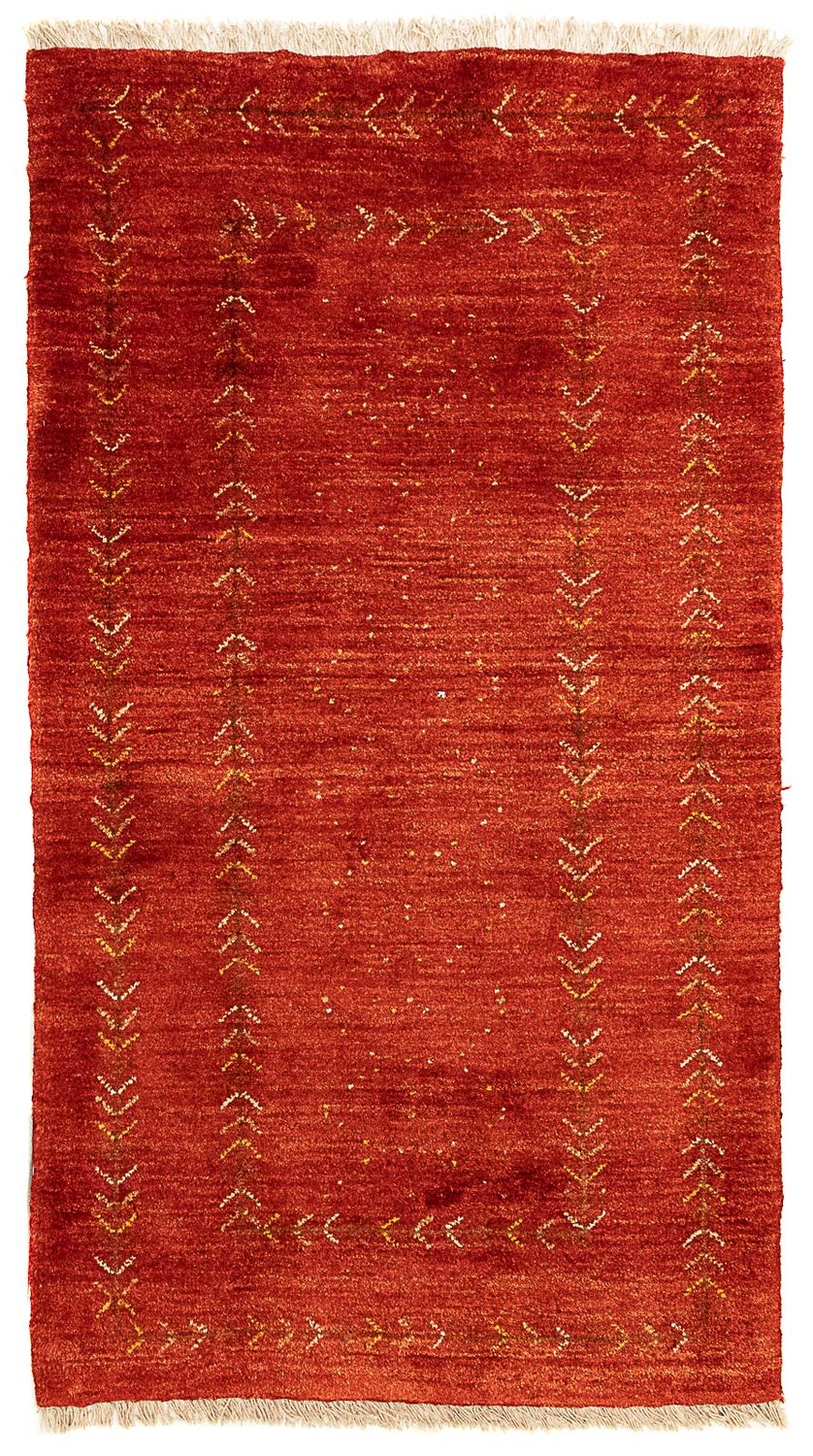 Gabbeh-tæppe - Persisk - 137 x 75 cm - mørkerød