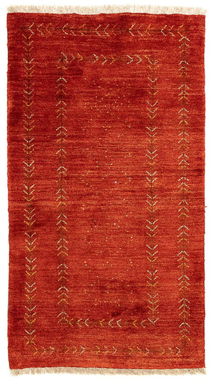 Gabbeh-tæppe - Persisk - 137 x 75 cm - mørkerød