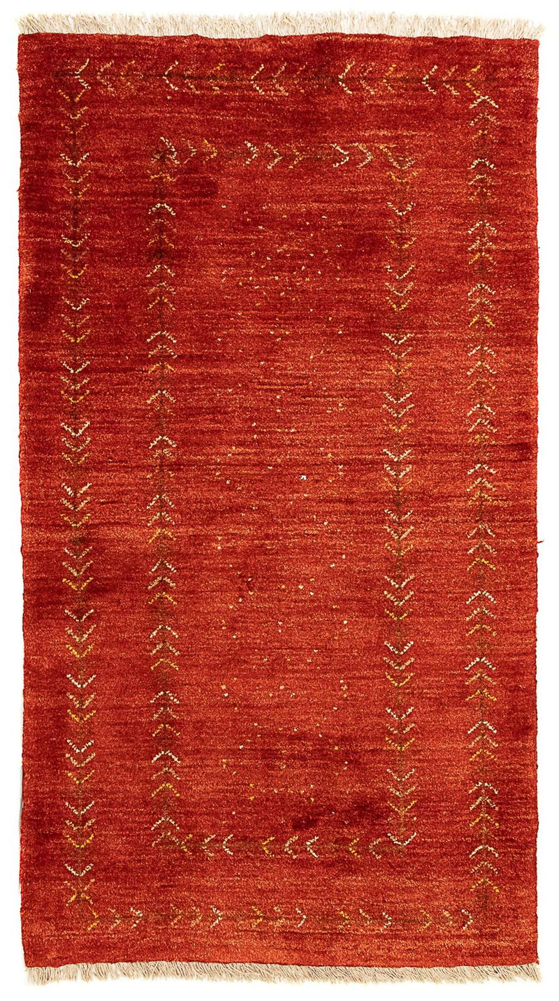 Gabbeh-tæppe - Persisk - 137 x 75 cm - mørkerød