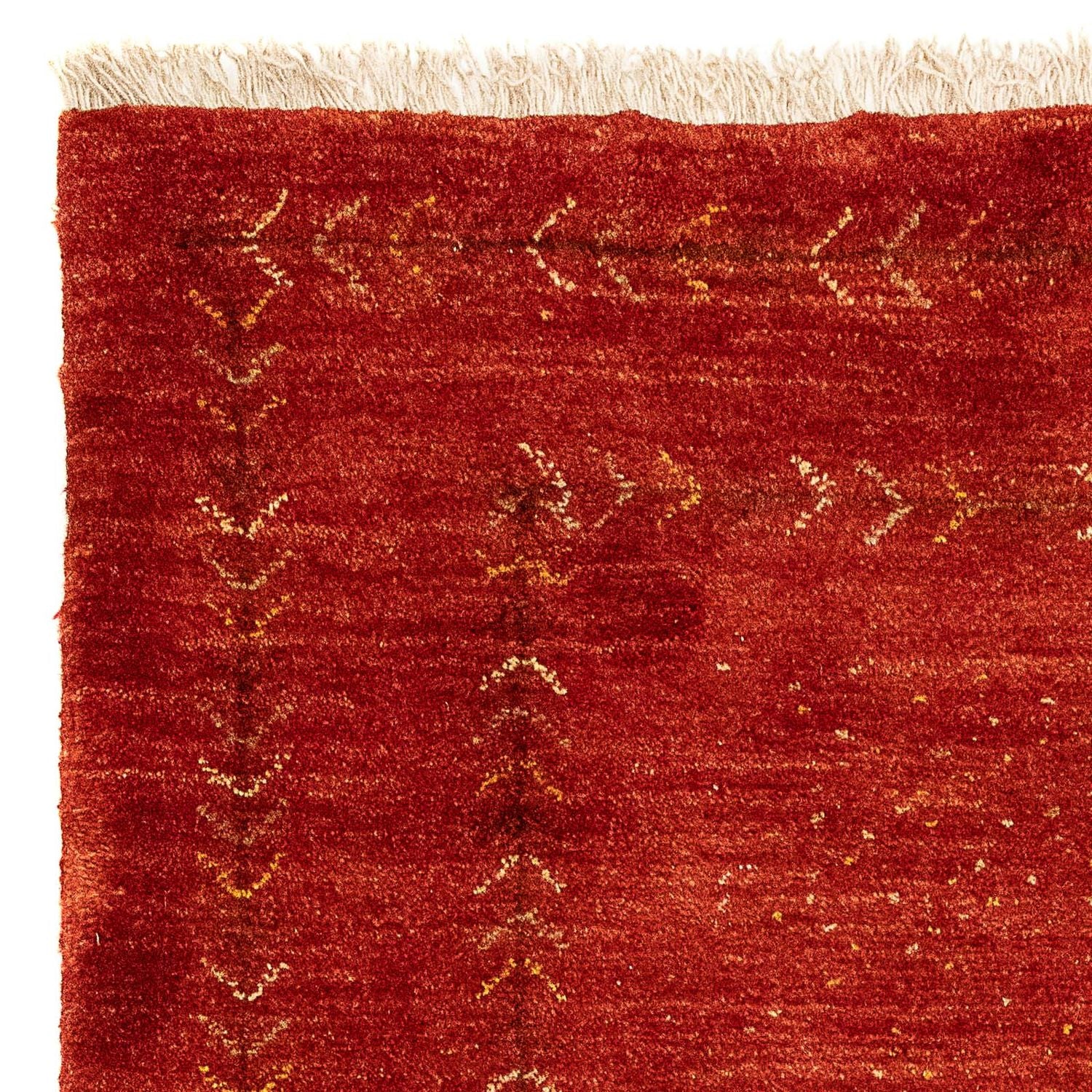 Gabbeh-tæppe - Persisk - 137 x 75 cm - mørkerød