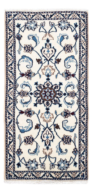Persisk tæppe - Nain - 139 x 68 cm - beige