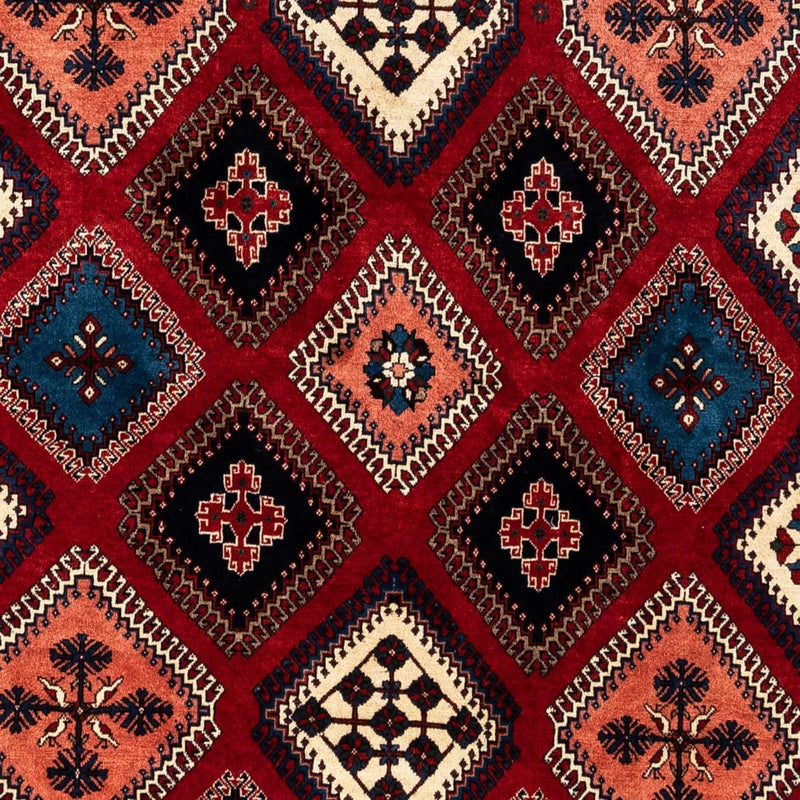 Persisk tæppe - Nomadisk - 290 x 252 cm - mørkerød