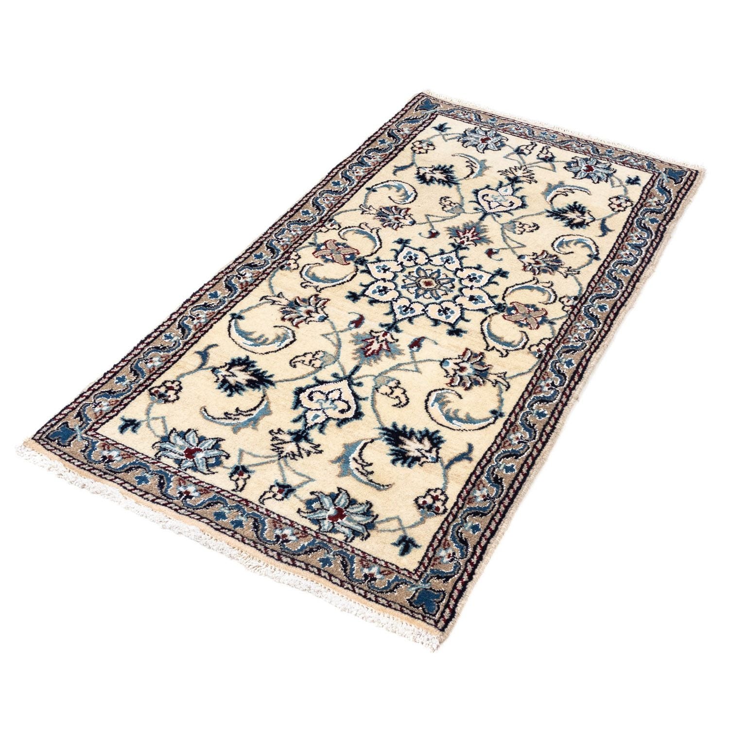 Persisk tæppe - Nain - 135 x 68 cm - beige