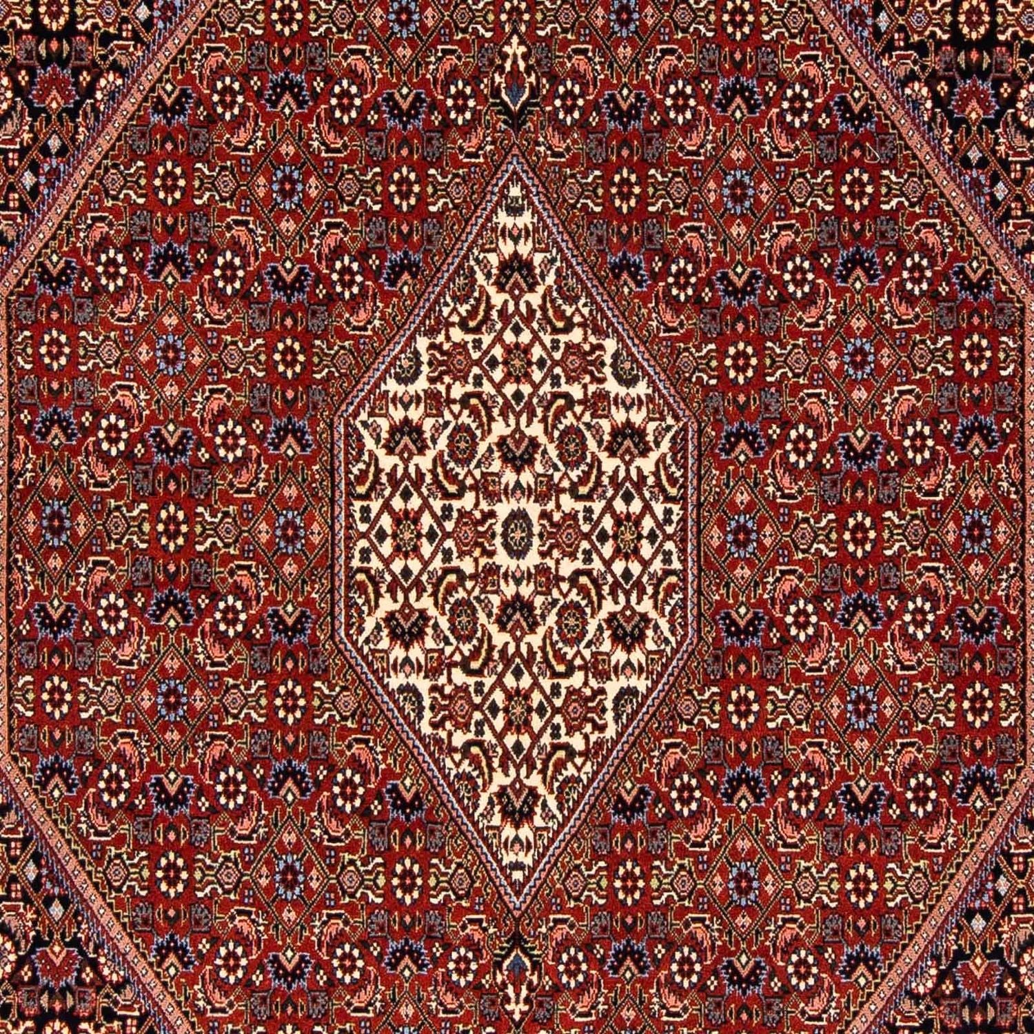 Persisk tæppe - Bijar - 241 x 170 cm - mørkerød