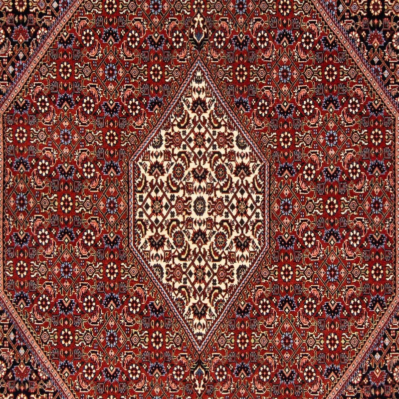 Persisk tæppe - Bijar - 241 x 170 cm - mørkerød
