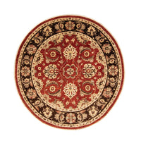 Ziegler Carpet rundt  - 248 x 239 cm - mørkerød