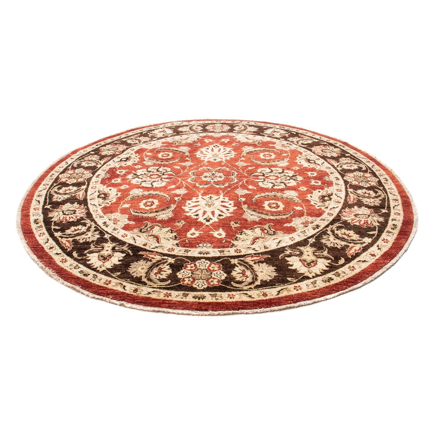 Ziegler Carpet rundt  - 248 x 239 cm - mørkerød