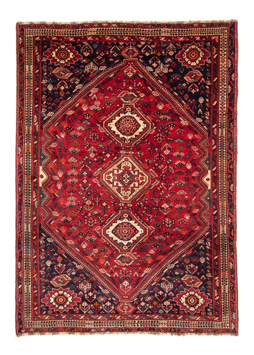 Persisk tæppe - Nomadisk - 319 x 221 cm - mørkerød