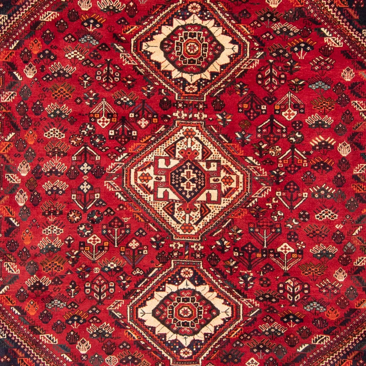 Persisk tæppe - Nomadisk - 319 x 221 cm - mørkerød