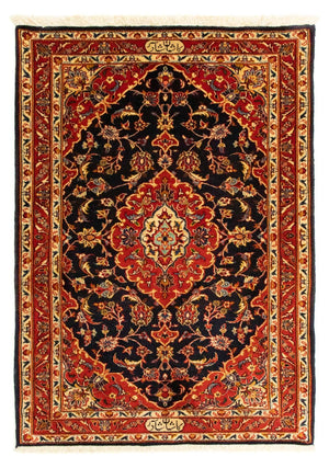 Persisk tæppe - Keshan - 115 x 83 cm - mørkeblå