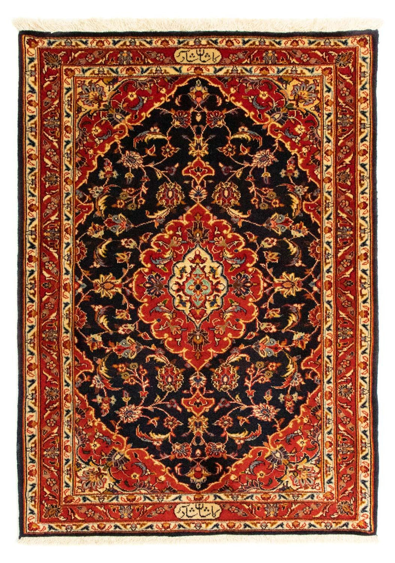 Persisk tæppe - Keshan - 115 x 83 cm - mørkeblå