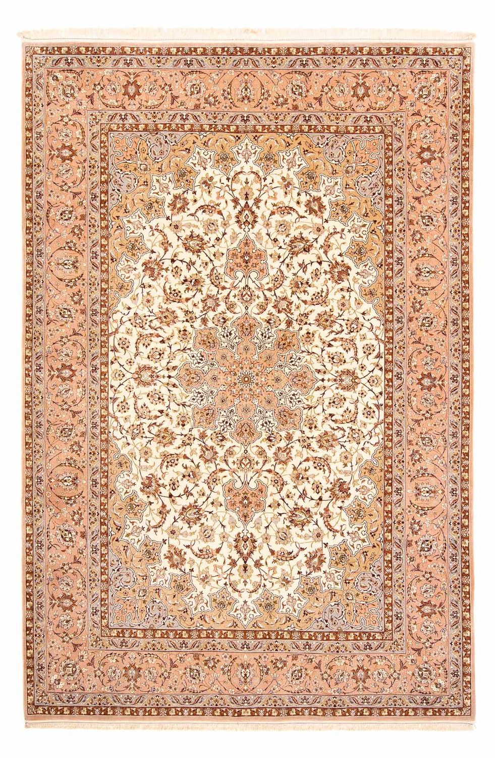 Persisk tæppe - Isfahan - Premium - 291 x 200 cm - lys brun