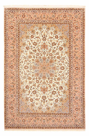 Persisk tæppe - Isfahan - Premium - 291 x 200 cm - lys brun
