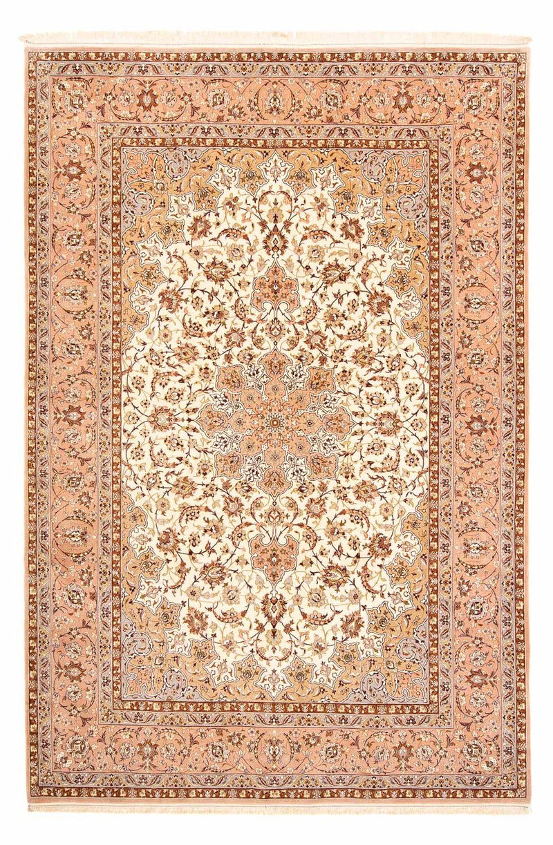 Persisk tæppe - Isfahan - Premium - 291 x 200 cm - lys brun