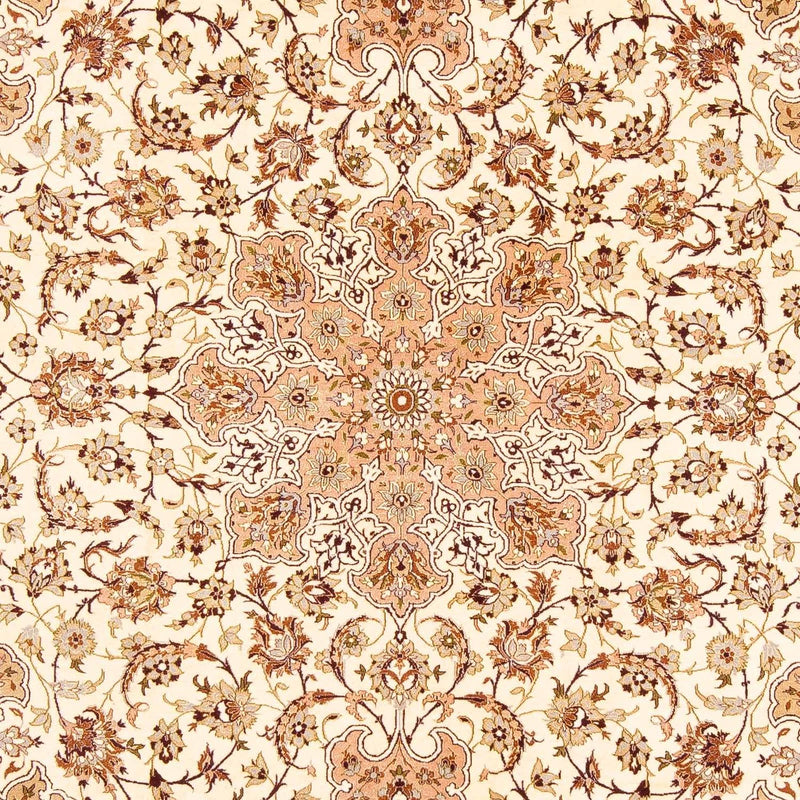 Persisk tæppe - Isfahan - Premium - 291 x 200 cm - lys brun