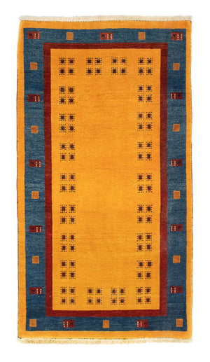 Løber Gabbeh Tæppe - Loribaft Persisk - 194 x 103 cm - guld