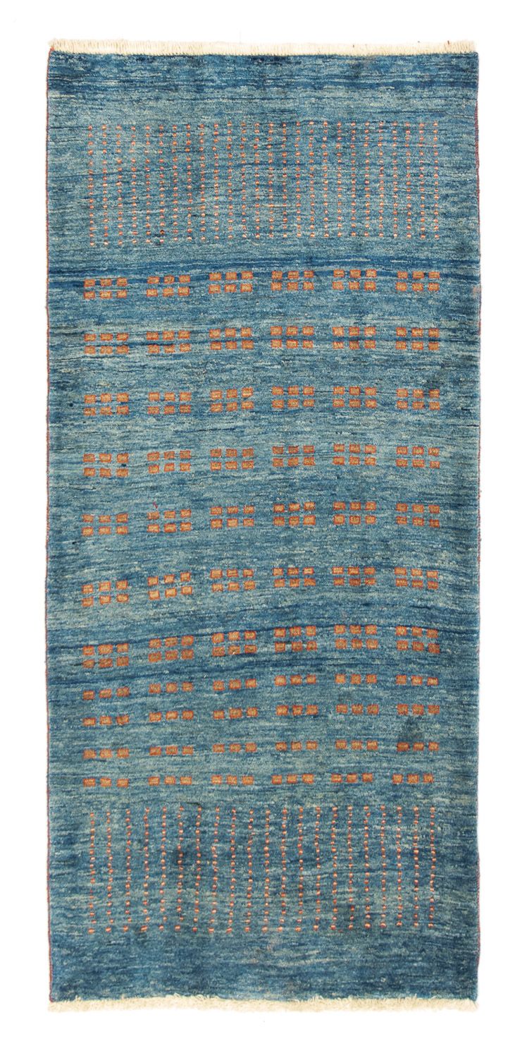 Løber Gabbeh Tæppe - Loribaft Persisk - 188 x 86 cm - blå