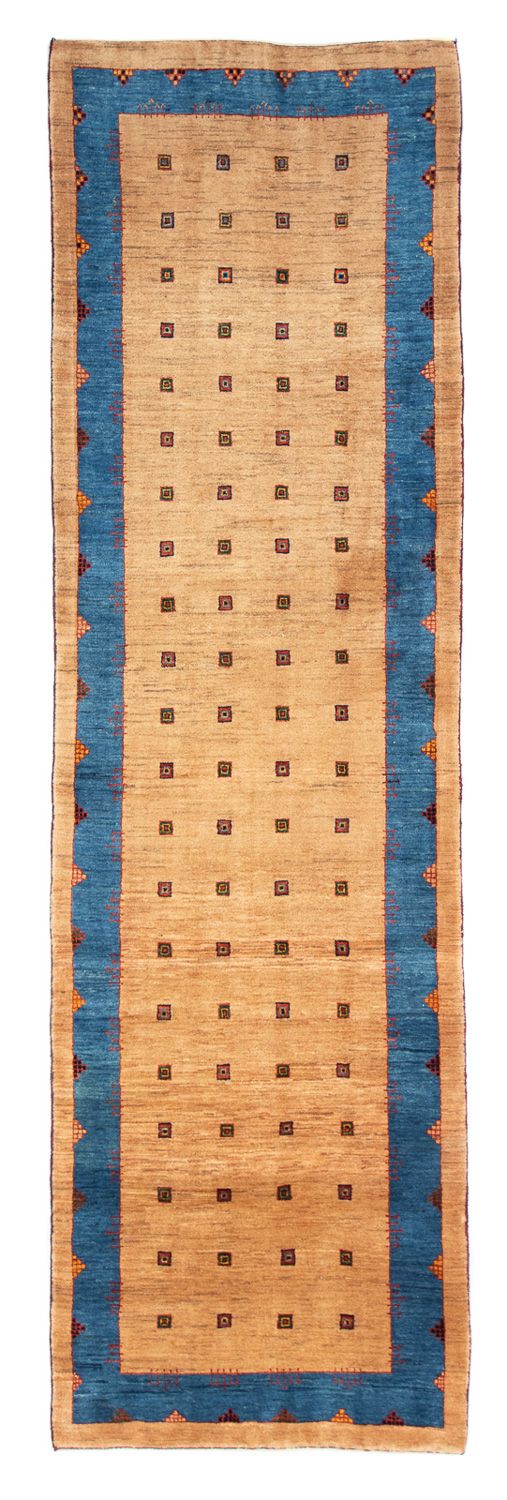 Løber Gabbeh Tæppe - Loribaft Persisk - 300 x 85 cm - lys brun