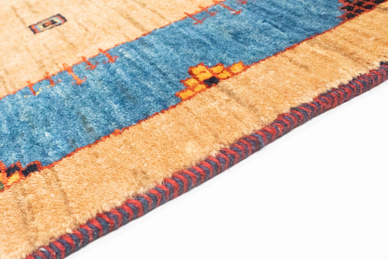 Løber Gabbeh Tæppe - Loribaft Persisk - 300 x 85 cm - lys brun