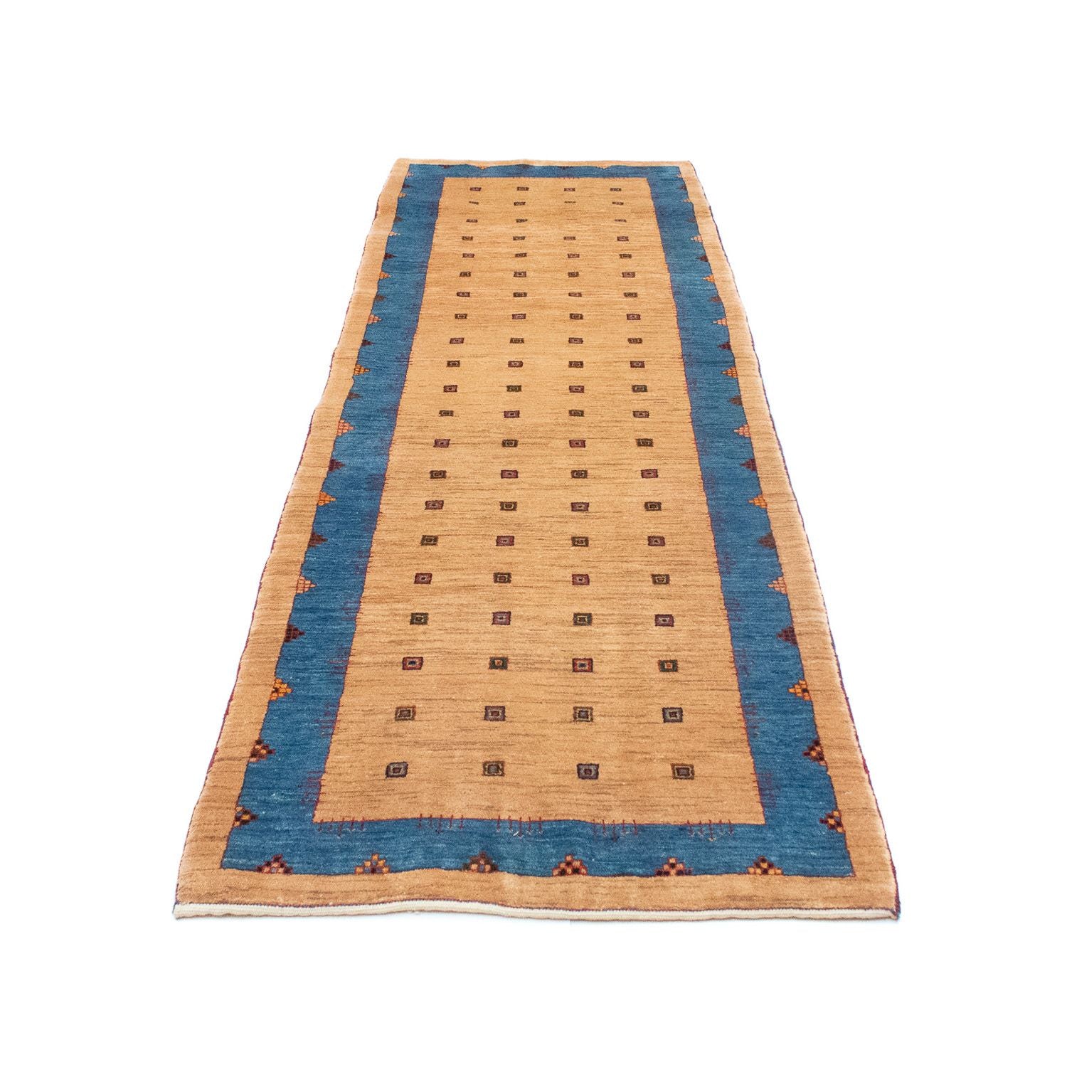 Løber Gabbeh Tæppe - Loribaft Persisk - 300 x 85 cm - lys brun