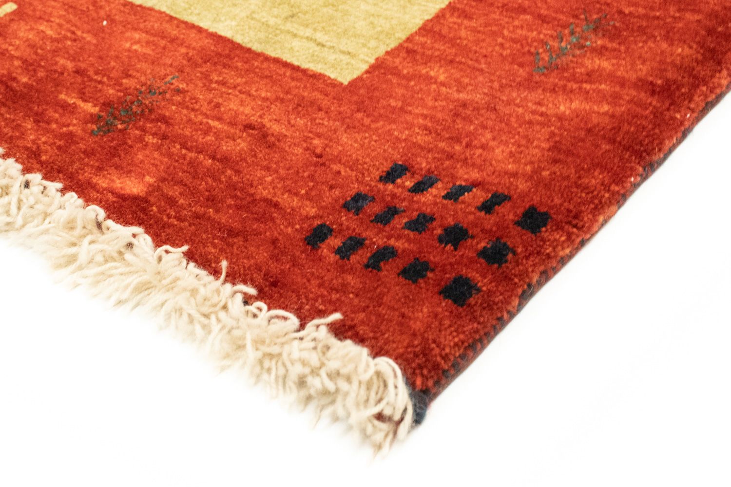 Gabbeh Tæppe - Loribaft Persisk - 181 x 127 cm - grøn