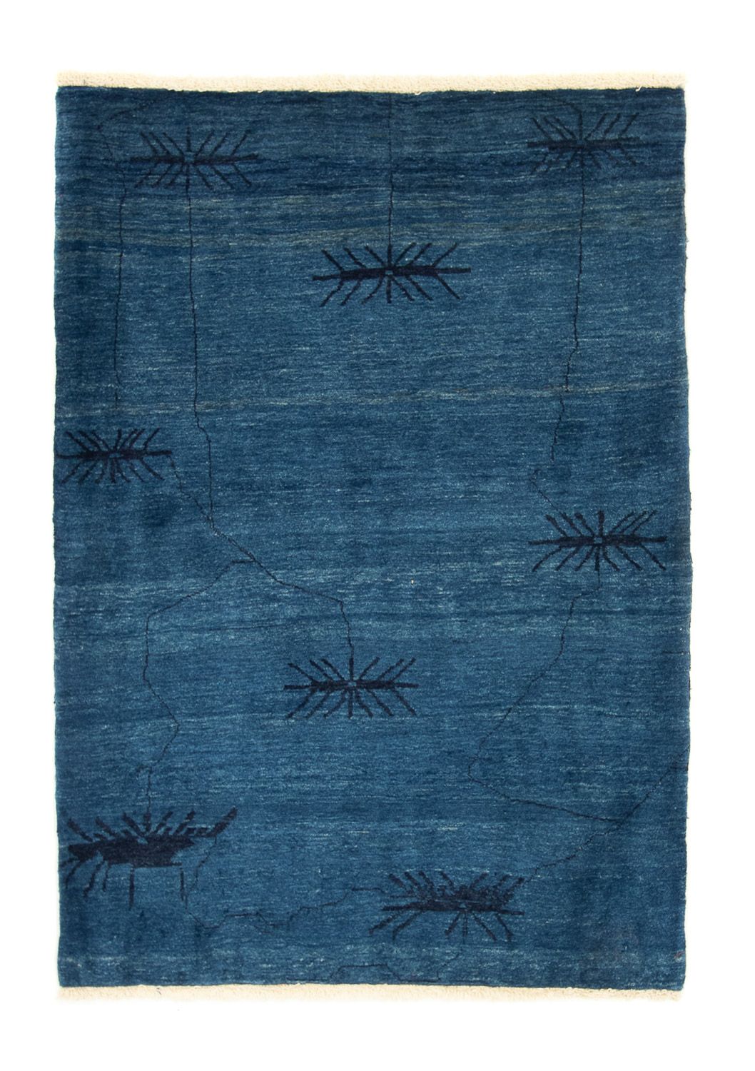 Gabbeh Tæppe - Loribaft Persisk - 150 x 102 cm - mørkeblå