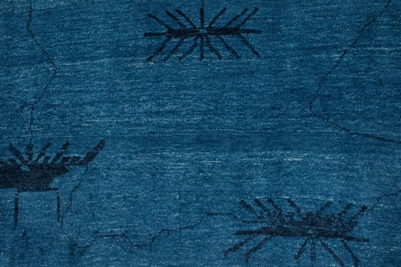 Gabbeh Tæppe - Loribaft Persisk - 150 x 102 cm - mørkeblå