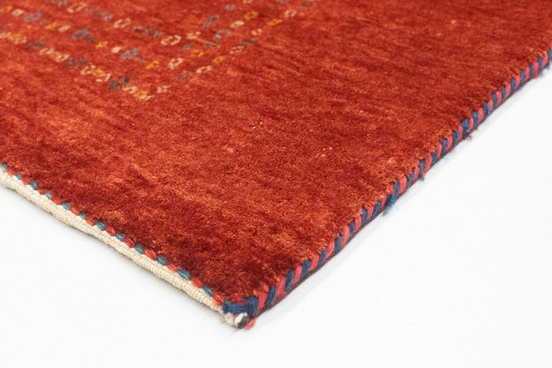 Gabbeh Tæppe - Loribaft Persisk - 140 x 103 cm - rød