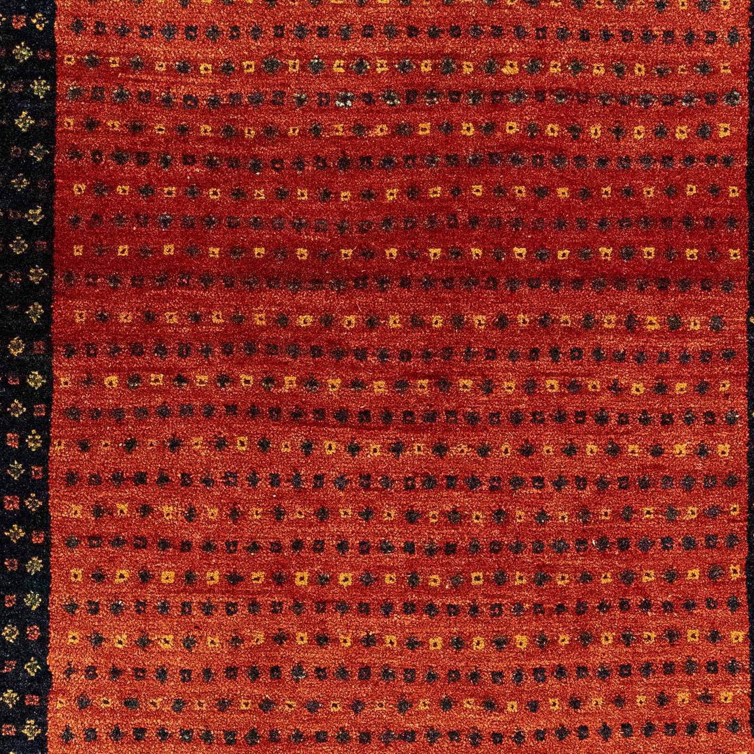 Gabbeh Tæppe - Loribaft Persisk - 136 x 82 cm - mørkerød