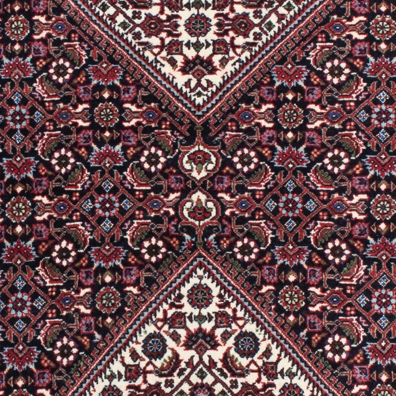 Løber Persisk tæppe - Bijar - 194 x 79 cm - mørkeblå